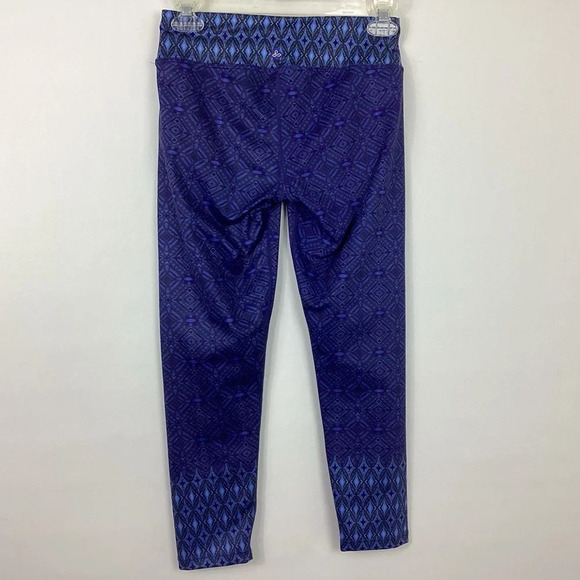 Prana Roxanne Printed Workout Leggings Small Blue Purple - Picture 4 of 7